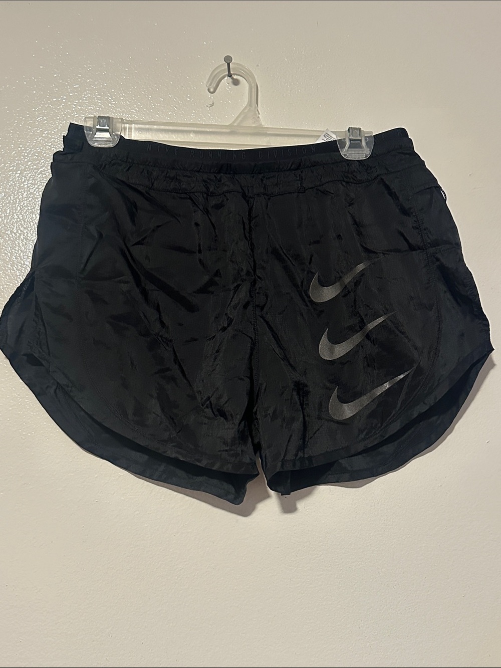 Nike Black Women's Athletic Running Shorts with Triple Swoosh